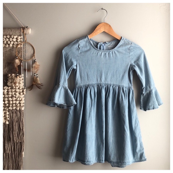 GAP Other - Gap Kids Denim Chambray Boho Flare Dress Medium Regular